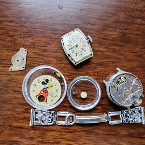 Vintage 1934 Ingersoll Mickey Mouse Wrist Watch - For Repair